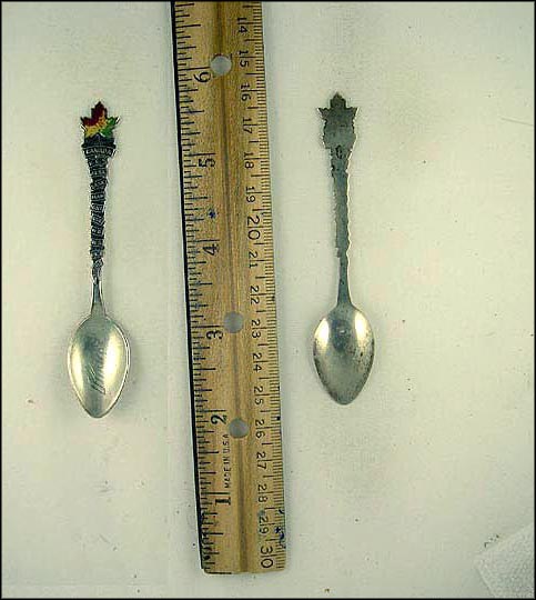 Enameled Maple Leaf, List of Provinces , Ottawa, Canada Souvenir Spoon MAIN