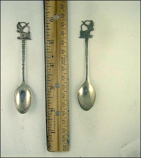 Cut Out Aztec Shooting Bow and Arrow, Mexico Souvenir Spoon MAIN