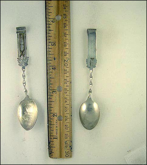 Parliament Buildings, Maple Leaf, Beaver, Sled, Toronto, Canada Souvenir Spoon MAIN