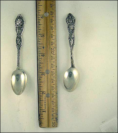 Caption Geo. Vancouver, Granville Street, Siwash Rock, Capilano Canyon, Vancouver, B.C., Canada Souvenir Spoon MAIN