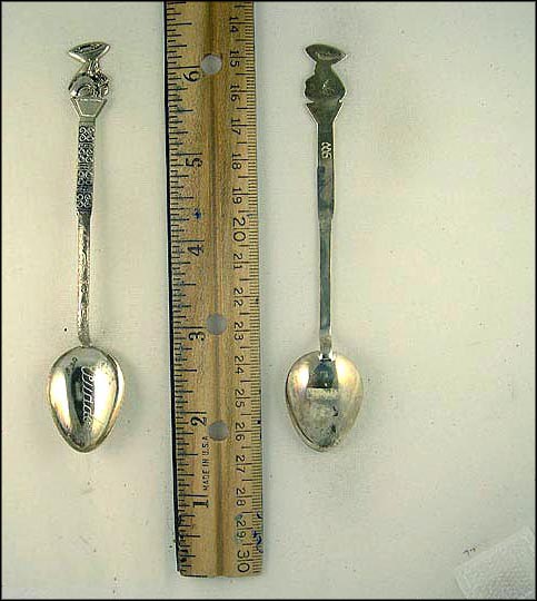 Cut Out Woman With Bowl on Head, Ecuador Souvenir Spoon MAIN