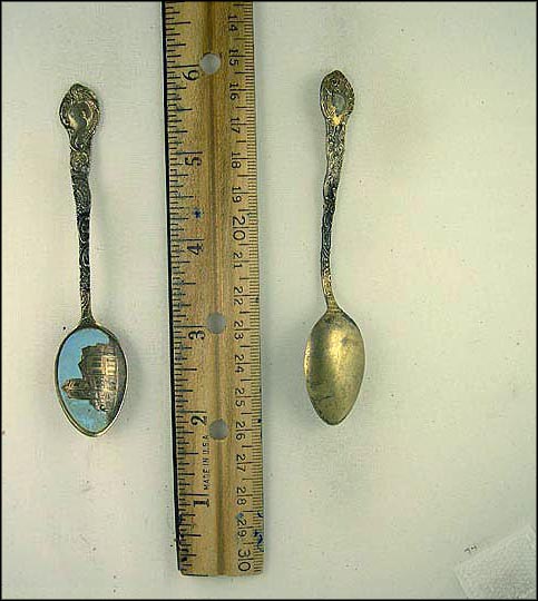 Enameled Courthouse , Santa Cruz, California Souvenir Spoon MAIN