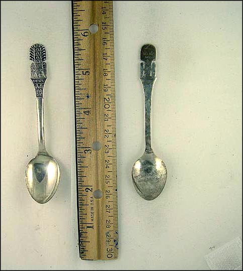 Cut Out Aztec Statue and Symbols, Peru Souvenir Spoon MAIN