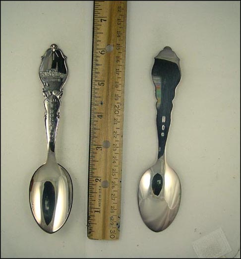 Jul I Roskilde Scenic with Boat and Bells, Roskilde, Denmark Souvenir Spoon MAIN