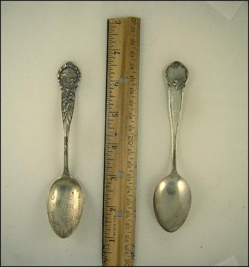 State Capital, Farm & Mountain Scene, Plant, Columbus, Ohio Souvenir Spoon MAIN