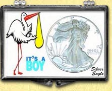 Snaplock - It's A Boy - Stork - Silver Eagle MAIN