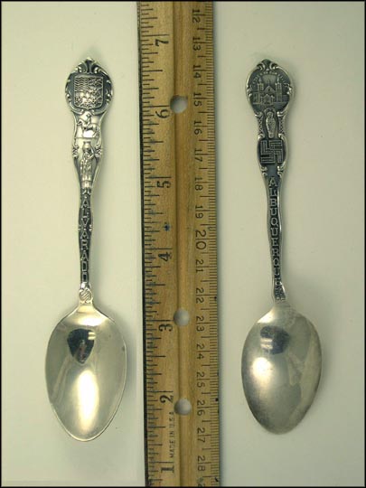 Albuquerque, Church of San Felipe, Swastika, Man on Horse, Alvarado, New Mexico Souvenir Spoon MAIN