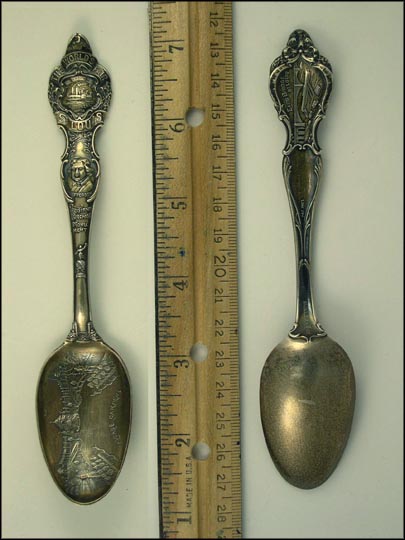 Cascade Gardens, Louisiana Purchase Monument, Thomas Jefferson,... Souvenir Spoon MAIN