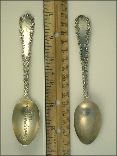 Swirl Design, Parkersburg, West Virginia Souvenir Spoon MAIN