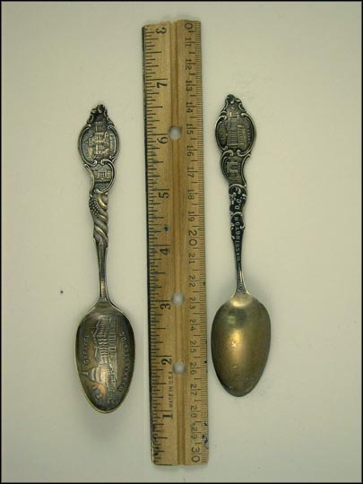 The Capitol, Flag, White House, New Library, U.S. Treasury,... Souvenir Spoon MAIN