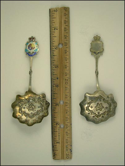 Enameled Crest, "Honi Soit Qui Mal Y Pense" Souvenir Spoon MAIN