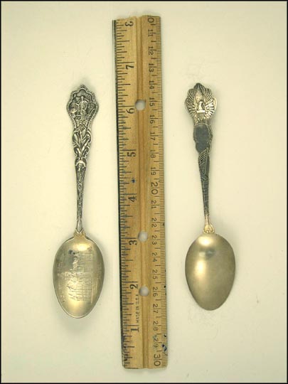 Court House, Hog Head, Corn Husks, City Seal, Adel, Iowa Souvenir Spoon MAIN