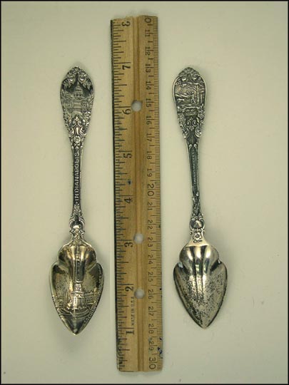 Soldiers and Sailors Monument, State House, State Seal, Indianapolis, Indiana Souvenir Spoon MAIN