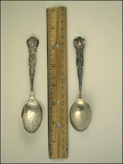State Seal, Flowers, Belle Isle, Detroit, Michigan Souvenir Spoon MAIN