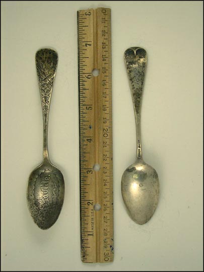 Flowers on Handle, Meadville, Pennsylvania Souvenir Spoon MAIN
