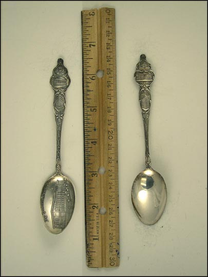 Art Institute, First Financial Bank, New County Building, State Seal,... Souvenir Spoon MAIN
