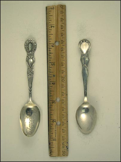 Flower and Beaded Handle, Glouster, Ohio Souvenir Spoon MAIN