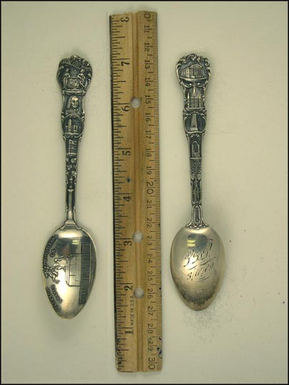 Jackson Statue, Lee Monument, Cotton Franchise, Courthouse, Bienville,... Souvenir Spoon MAIN