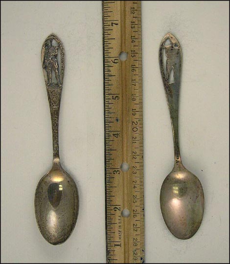 Camp Sherman, Cut Out Soldier, Chillicothe, Ohio Souvenir Spoon MAIN