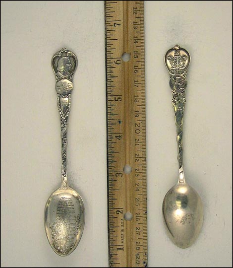 World's Columbian Exposition, Columbus, Ferris Wheel, 1492, 1893 Souvenir Spoon MAIN