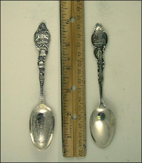 Kinzua Bridge, Fort Pitt, Old Liberty Bell, State Seal, Blast Furnace,... Souvenir Spoon MAIN