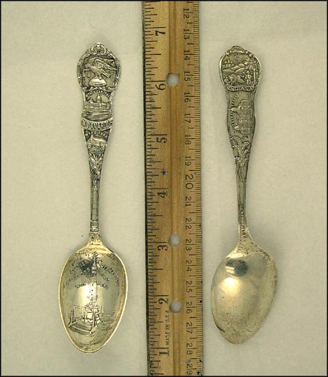 Soldiers & Sailors Monument, Who's Here, State Capital, State Seal,... Souvenir Spoon MAIN