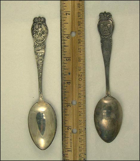 State Seal, Mardi Gras, City Seal, Jackson Monument, New Orleans, Louisiana Souvenir Spoon MAIN