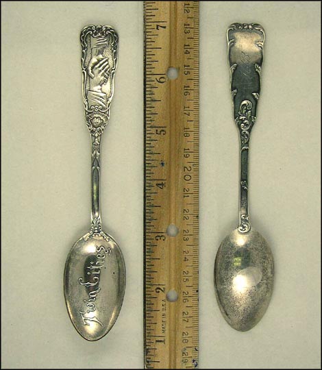 Twin Cities, Hand Shake Souvenir Spoon MAIN