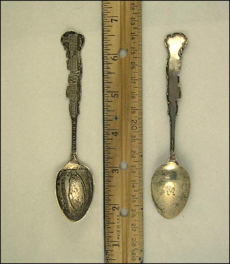 Oyster Shell, Cut Out City Scene, Providence, Rhode Island Souvenir Spoon MAIN