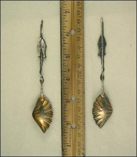 Catalina, She Shell, Fishing Rod with Fish, California Souvenir Spoon MAIN