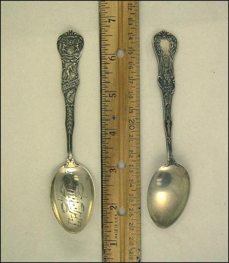 State Seal and Symbols, Charlotte, Michigan Souvenir Spoon MAIN