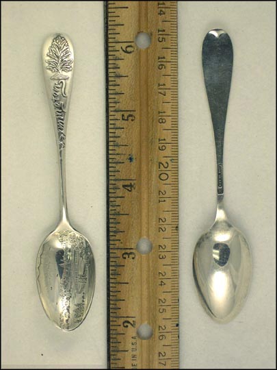 Farmington, Evergreen Tree, City Scene Souvenir Spoon MAIN
