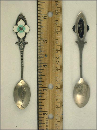 Cut Out Enameled Flower, Vancouver, B.C., Canada Souvenir Spoon MAIN