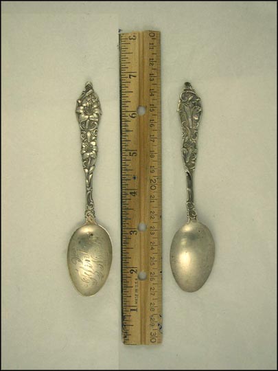 Flower Handle, Flint, Michigan Souvenir Spoon MAIN