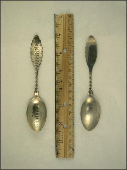 Feather Handle, Cincinnati, Ohio Souvenir Spoon MAIN