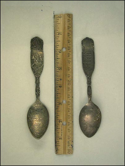Columbus Departure To The New World 1893, World's Columbian Exposition,... Souvenir Spoon MAIN