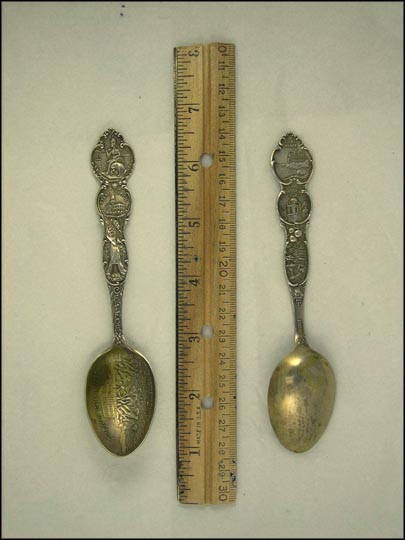 The New Cliff House, Wawona, State Capital, State Seal, Cliff House,... Souvenir Spoon MAIN