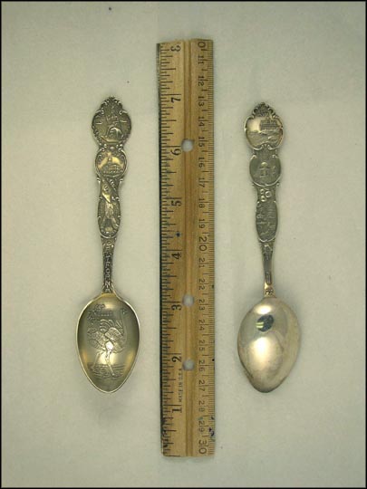 Ostrich, Wawona, State Capitol, State Seal, Cliff House,... Souvenir Spoon MAIN