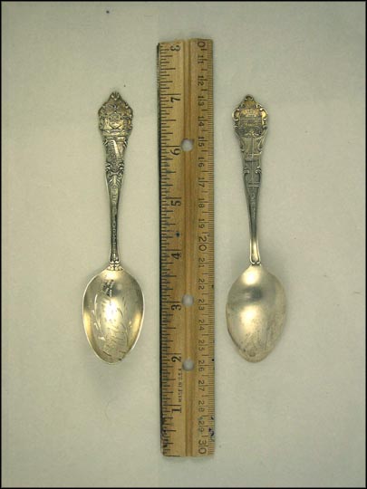 State Seal, Waterfall, State Capitol, Bridge, Syracuse, New York Souvenir Spoon MAIN