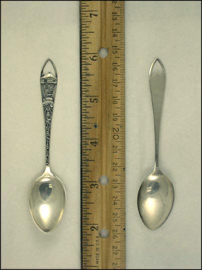 Cut Out Old Blockhouse, Mackinac Island, Michigan Souvenir Spoon MAIN