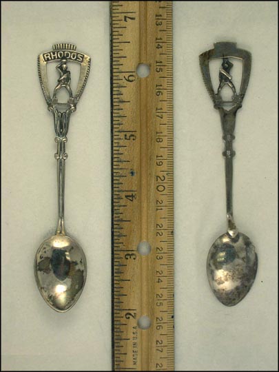 Cut Out Athlete, Rhodos, Greece Souvenir Spoon MAIN