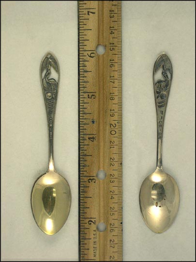 Cut Out Flamingo and Palm Tree, Orange, Sunshine State, Florida Souvenir Spoon MAIN