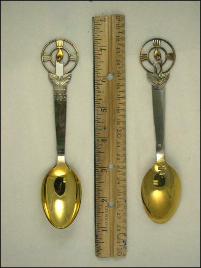 Jul 1936, Enameled Cut Out Candle  Souvenir Spoon MAIN