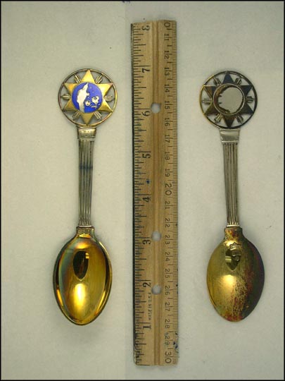 Jul 1931, Enameled Cut Out Star of Bethlehem Souvenir Spoon MAIN