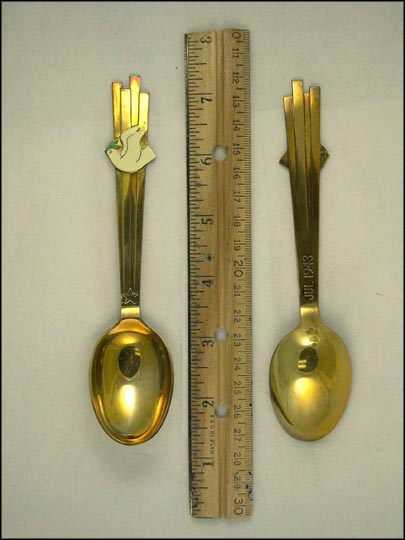 Jul 1943, Enameled Dove Souvenir Spoon MAIN