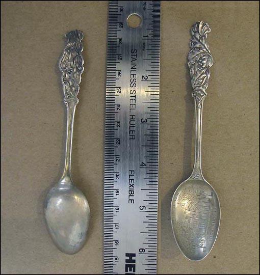 Etched High School, Richland, Iowa Souvenir Spoon MAIN