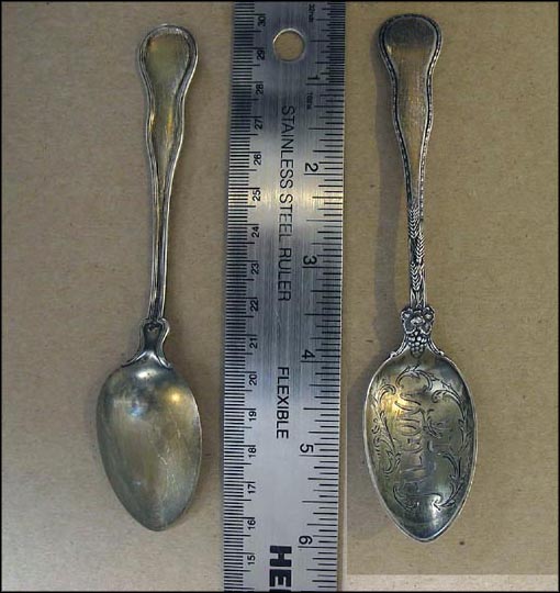 Engraved Bowl, Algona, Iowa Souvenir Spoon MAIN