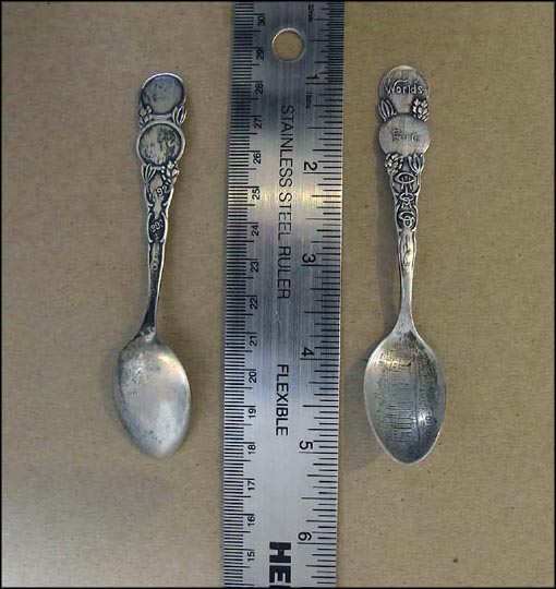 World's Fair, Ohio State Building, 1492-1892, Chicago, Illinois Souvenir Spoon MAIN