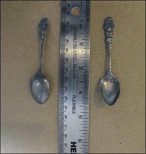 Engraved Bowl, Colorado Springs, Colorado Souvenir Spoon MAIN