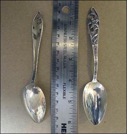 Cut Out Flower Handle, Colorado Souvenir Spoon MAIN